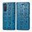 Handytasche Stand Schutzhülle Flip Leder Hülle Modisch Muster S03D für Sony Xperia 5 II Blau