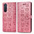 Handytasche Stand Schutzhülle Flip Leder Hülle Modisch Muster S03D für Sony Xperia 5 II Rosa