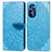 Handytasche Stand Schutzhülle Flip Leder Hülle Modisch Muster S04D für Motorola Moto G Stylus (2022) 5G Blau