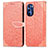 Handytasche Stand Schutzhülle Flip Leder Hülle Modisch Muster S04D für Motorola Moto G Stylus (2022) 5G Orange