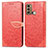 Handytasche Stand Schutzhülle Flip Leder Hülle Modisch Muster S04D für Motorola Moto G60 Rot