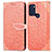 Handytasche Stand Schutzhülle Flip Leder Hülle Modisch Muster S04D für Motorola Moto G60s Orange