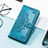 Handytasche Stand Schutzhülle Flip Leder Hülle Modisch Muster S04D für Samsung Galaxy M13 5G Blau