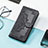 Handytasche Stand Schutzhülle Flip Leder Hülle Modisch Muster S04D für Samsung Galaxy M13 5G Schwarz