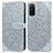 Handytasche Stand Schutzhülle Flip Leder Hülle Modisch Muster S04D für Samsung Galaxy S20 5G Grau