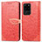 Handytasche Stand Schutzhülle Flip Leder Hülle Modisch Muster S04D für Samsung Galaxy S20 Ultra 5G Rot