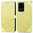Handytasche Stand Schutzhülle Flip Leder Hülle Modisch Muster S04D für Samsung Galaxy S20 Ultra Gelb
