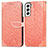 Handytasche Stand Schutzhülle Flip Leder Hülle Modisch Muster S04D für Samsung Galaxy S22 5G Orange