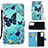 Handytasche Stand Schutzhülle Flip Leder Hülle Modisch Muster Y02B für Samsung Galaxy A33 5G Hellblau
