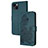 Handytasche Stand Schutzhülle Flip Leder Hülle Modisch Muster Y02X für Apple iPhone 14 Grün