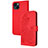 Handytasche Stand Schutzhülle Flip Leder Hülle Modisch Muster Y02X für Apple iPhone 14 Rot