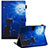 Handytasche Stand Schutzhülle Flip Leder Hülle Modisch Muster Y03B für Apple iPad Air 2 Blau