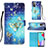 Handytasche Stand Schutzhülle Flip Leder Hülle Modisch Muster Y03B für Samsung Galaxy A52s 5G Hellblau