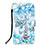 Handytasche Stand Schutzhülle Flip Leder Hülle Modisch Muster Y05B für Samsung Galaxy S22 5G Blau