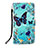 Handytasche Stand Schutzhülle Flip Leder Hülle Modisch Muster Y05B für Samsung Galaxy S22 5G Cyan
