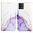 Handytasche Stand Schutzhülle Flip Leder Hülle Modisch Muster YB4 für Motorola Moto G72 Violett