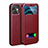 Handytasche Stand Schutzhülle Flip Leder Hülle N01 für Apple iPhone 12 Mini Rot