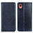 Handytasche Stand Schutzhülle Flip Leder Hülle N01P für Samsung Galaxy A22 5G SC-56B Blau