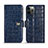 Handytasche Stand Schutzhülle Flip Leder Hülle N02 für Apple iPhone 12 Pro Blau
