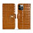 Handytasche Stand Schutzhülle Flip Leder Hülle N02 für Apple iPhone 12 Pro Braun