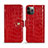 Handytasche Stand Schutzhülle Flip Leder Hülle N02 für Apple iPhone 12 Pro Max Rot