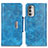 Handytasche Stand Schutzhülle Flip Leder Hülle N04P für Motorola Moto G Stylus (2022) 5G Hellblau
