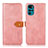 Handytasche Stand Schutzhülle Flip Leder Hülle N07P für Motorola Moto G22 Rosa
