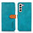 Handytasche Stand Schutzhülle Flip Leder Hülle N07P für Samsung Galaxy S21 Plus 5G Cyan