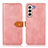 Handytasche Stand Schutzhülle Flip Leder Hülle N07P für Samsung Galaxy S22 5G Rosa
