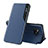 Handytasche Stand Schutzhülle Flip Leder Hülle Q01H für Xiaomi Poco X3 Blau