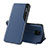 Handytasche Stand Schutzhülle Flip Leder Hülle Q02H für Xiaomi Poco M2 Pro Blau