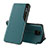 Handytasche Stand Schutzhülle Flip Leder Hülle Q02H für Xiaomi Poco M2 Pro Grün