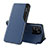Handytasche Stand Schutzhülle Flip Leder Hülle Q02H für Xiaomi Redmi 10 India Blau