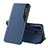 Handytasche Stand Schutzhülle Flip Leder Hülle QH1 für Samsung Galaxy A30 Blau
