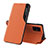 Handytasche Stand Schutzhülle Flip Leder Hülle QH1 für Samsung Galaxy A51 4G Orange