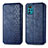 Handytasche Stand Schutzhülle Flip Leder Hülle S01D für Motorola Moto G22 Blau
