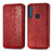 Handytasche Stand Schutzhülle Flip Leder Hülle S01D für Motorola Moto One Fusion Plus Rot