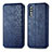 Handytasche Stand Schutzhülle Flip Leder Hülle S01D für Samsung Galaxy A70 Blau