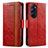 Handytasche Stand Schutzhülle Flip Leder Hülle S02D für Motorola Moto Edge 30 Pro 5G Rot