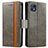 Handytasche Stand Schutzhülle Flip Leder Hülle S02D für Motorola Moto G50 5G Grau