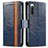 Handytasche Stand Schutzhülle Flip Leder Hülle S02D für Sony Xperia 10 V Blau