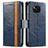 Handytasche Stand Schutzhülle Flip Leder Hülle S02D für Xiaomi Poco X3 NFC Blau