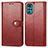 Handytasche Stand Schutzhülle Flip Leder Hülle S05D für Motorola Moto G22 Rot