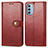 Handytasche Stand Schutzhülle Flip Leder Hülle S05D für Motorola Moto G51 5G Rot