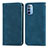 Handytasche Stand Schutzhülle Flip Leder Hülle S08D für Motorola Moto G31 Blau