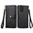 Handytasche Stand Schutzhülle Flip Leder Hülle S15D für Oppo A38 Schwarz