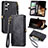 Handytasche Stand Schutzhülle Flip Leder Hülle S17D für Samsung Galaxy S24 Plus 5G