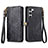 Handytasche Stand Schutzhülle Flip Leder Hülle S17D für Samsung Galaxy S24 Plus 5G Schwarz
