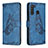 Handytasche Stand Schutzhülle Flip Leder Hülle Schmetterling B02F für Samsung Galaxy A21