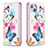 Handytasche Stand Schutzhülle Flip Leder Hülle Schmetterling für Apple iPhone 14 Plus Rosa